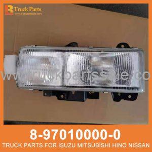 Specifications: Product Name: HEADLAMP ASSY. Part Number: 8-97010000-0 Application: ISUZU