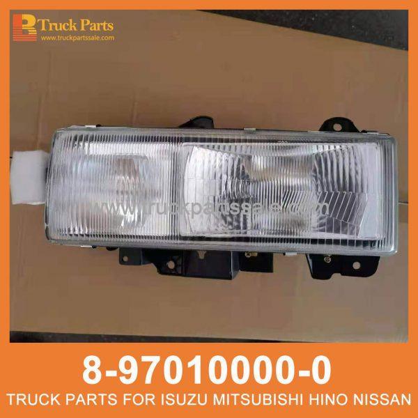Specifications: Product Name: HEADLAMP ASSY. Part Number: 8-97010000-0 Application: ISUZU