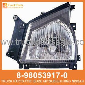 Specifications: Product Name: HEADLAMP ASSY. Part Number: 8-98053917-0 Application: ISUZU