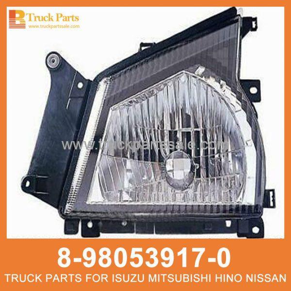 Specifications: Product Name: HEADLAMP ASSY. Part Number: 8-98053917-0 Application: ISUZU