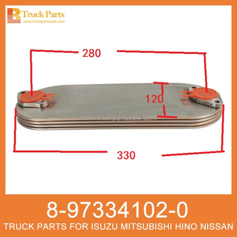 OIL CCOLER CORE 8-97334102-0 8973341020 for ISUZU NKR NPR 4HF1 N??cleo de CColer de aceite CCOLER CORE