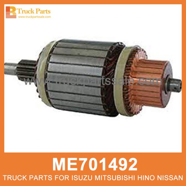 Armature Starter Motor 1 Bearing Type 24V ME701492 M105X43771 for Mitsubishi truck