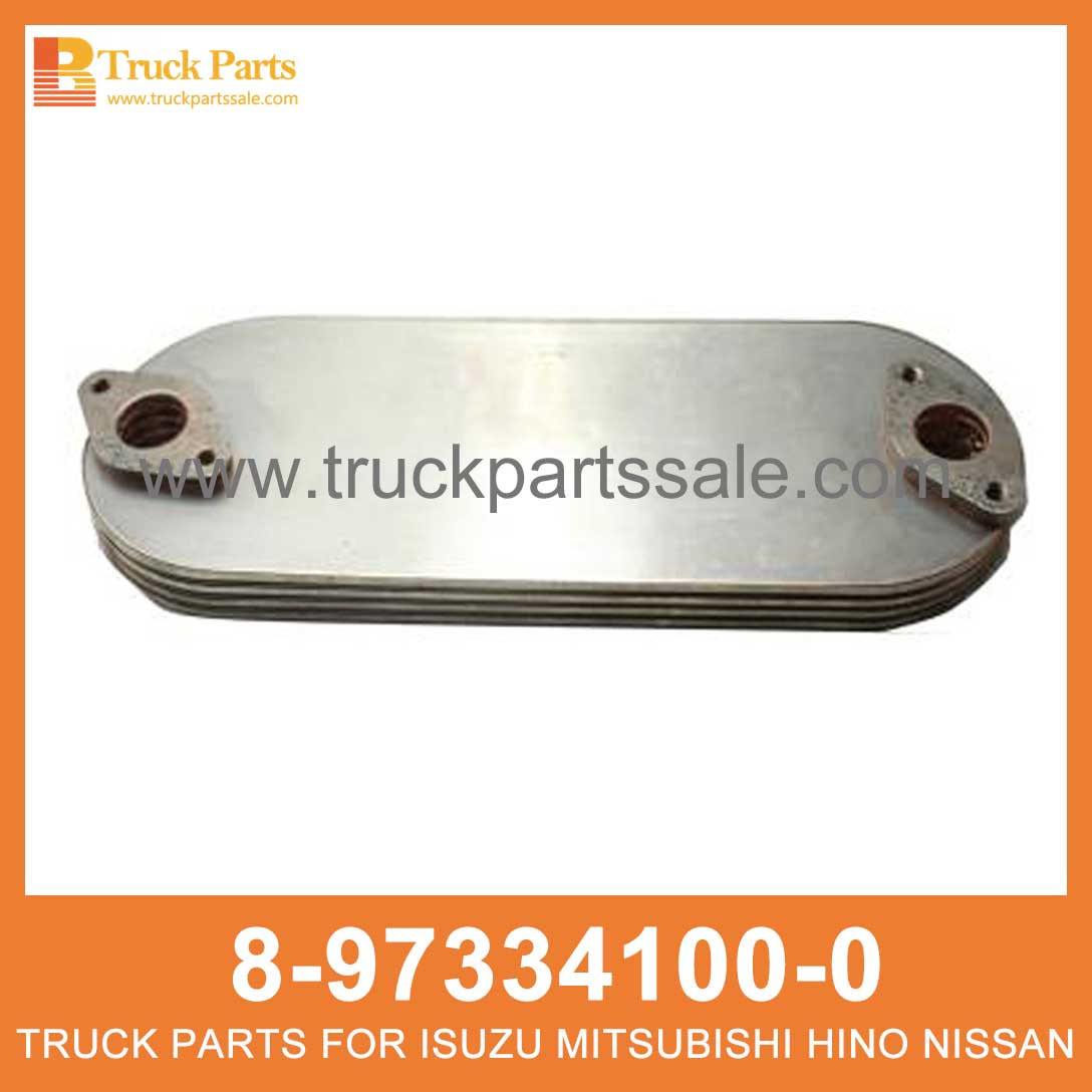 CORE ASM OIL COOLER 8-97334100-0 8973341000 8-97334-100-0 for ISUZU NPR75 700P 4HK1 Enfriador de aceite ASM de n??cleo ASM