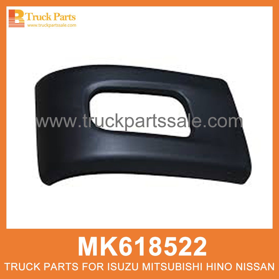 Corner Left Front Bumper with Fog Lamp hole MK618522 for Mitsubishi truck Esquina izquierda parachoques delantero con orificio de la l??mpara de niebla