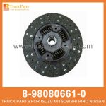 DISC CLUTCH 8-98080661-0 5-87610083-0 8980806610 5876100830 8-98080-661-0 5-87610-083-0 for ISUZU NKR55 4JB1T Embrague