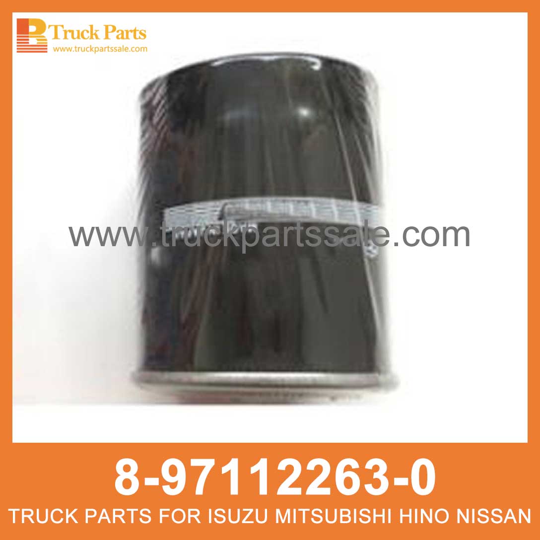 ELEMENT OIL FILTER 8-97112263-0 8-94459700-1 8971122630 8944597001 8-97112-263-0 8-94459-700-1 for ISUZU CYZ51 6WF1 Filtro de aceite de elemento