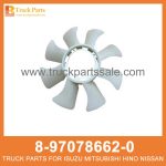 FAN COOLING 8-97078662-0 8970786620 8-97078-662-0 for ISUZU 4HF1 Enfriamiento del ventilador
