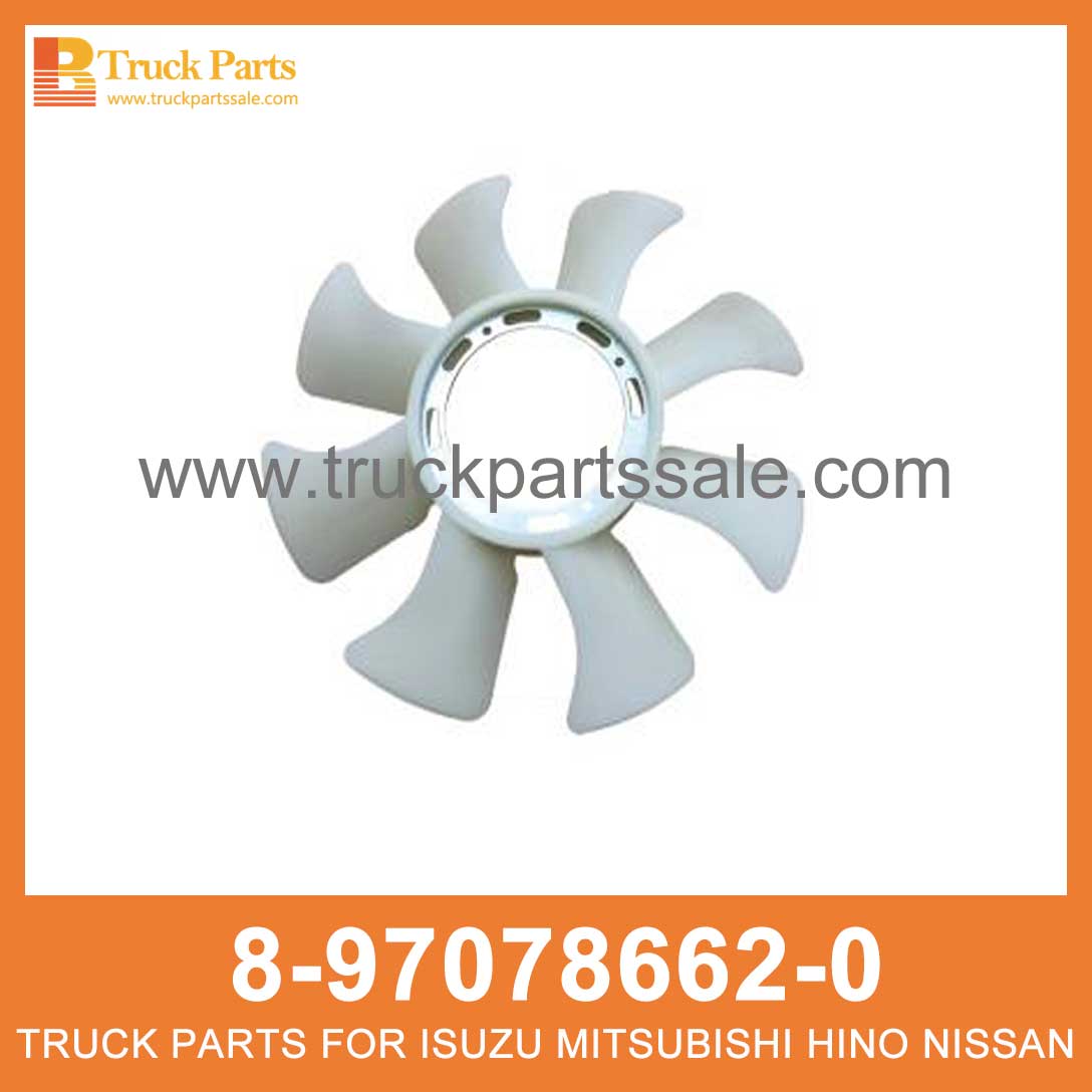 FAN COOLING 8-97078662-0 8970786620 8-97078-662-0 for ISUZU 4HF1 Enfriamiento del ventilador