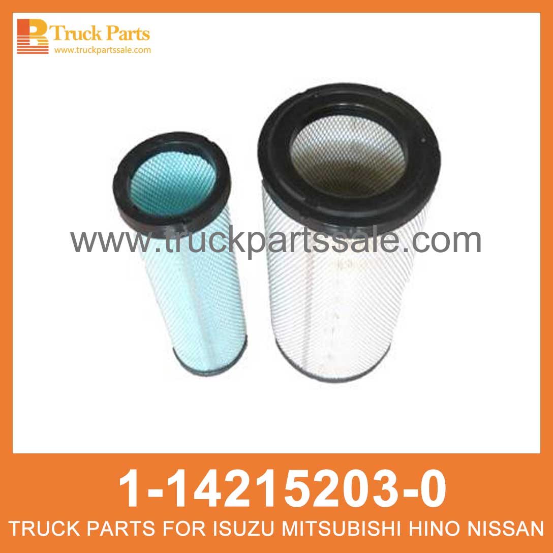 FILTER AIR CLEANER 1-14215203-0 1-87610111-0 1142152030 1876101110 1-14215-203-0 1-87610-111-0 for ISUZU CXZ51K 6WF1 Filtro de aire