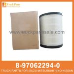 FILTER AIR CLEANER 8-97062294-0 5-87610020-0 8970622940 5876100200 8-97062-294-0 5-87610-020-0 for ISUZU 4JJ1 4HK1 Filtro de aire