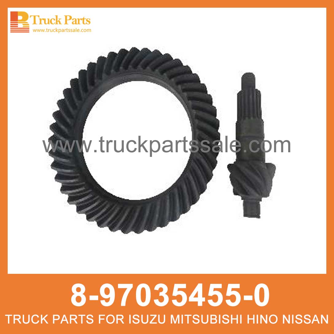 GEAR SET FINAL DRIVE RR 8-97035455-0 8970354550 8-97035-455-0 for ISUZU NPR66 4HF1 Conjunto final de engranajes