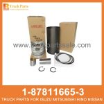 LINER SET ENG CYL 1-87811665-3 1-87811434-0 1878116653 1878114340 1-87811-665-3 1-87811-434-0 for ISUZU FSR32 6HH1 Conjunto de revestimiento Eng cyl