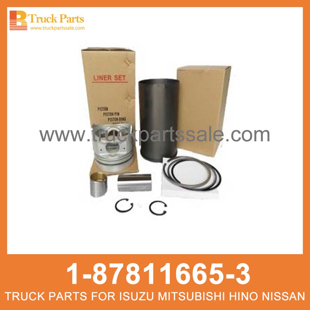 LINER SET ENG CYL 1-87811665-3 1-87811434-0 1878116653 1878114340 1-87811-665-3 1-87811-434-0 for ISUZU FSR32 6HH1 Conjunto de revestimiento Eng cyl