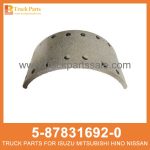 LINING KIT RR BRAKE 5-87831692-0 5878316920 5-87831-692-0 for ISUZU NQR 4HK1 4HG1 Kit de forro rr freno RR