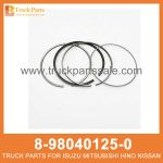RING SET PISTON 8-98040125-0 8980401250 8-98040-125-0 for ISUZU ELF 4HK1 Pist??n de colocaci??n de anillos