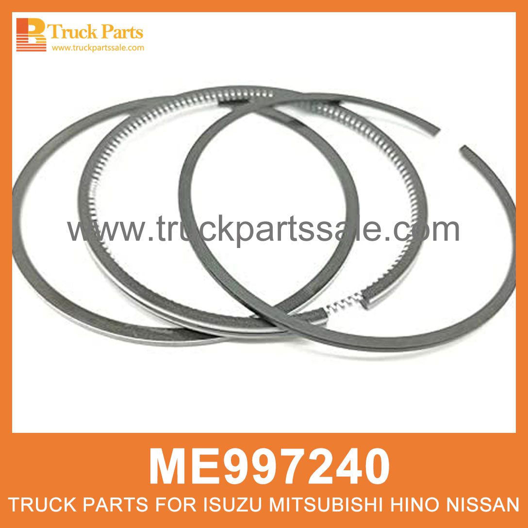Ring Set Piston 104mm bore ME997240 ME996566 for Mitsubishi truck Pist??n de colocaci??n de anillos