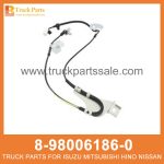 SENSOR SPD FRT WHEEL ABS 8-98006186-0 8-98219393-0 8980061860 8982193930 8-98006-186-0 8-98219-393-0 for ISUZU NPR NQR NNR Sensor spd frt rueda abdominales SPD FRT ABS