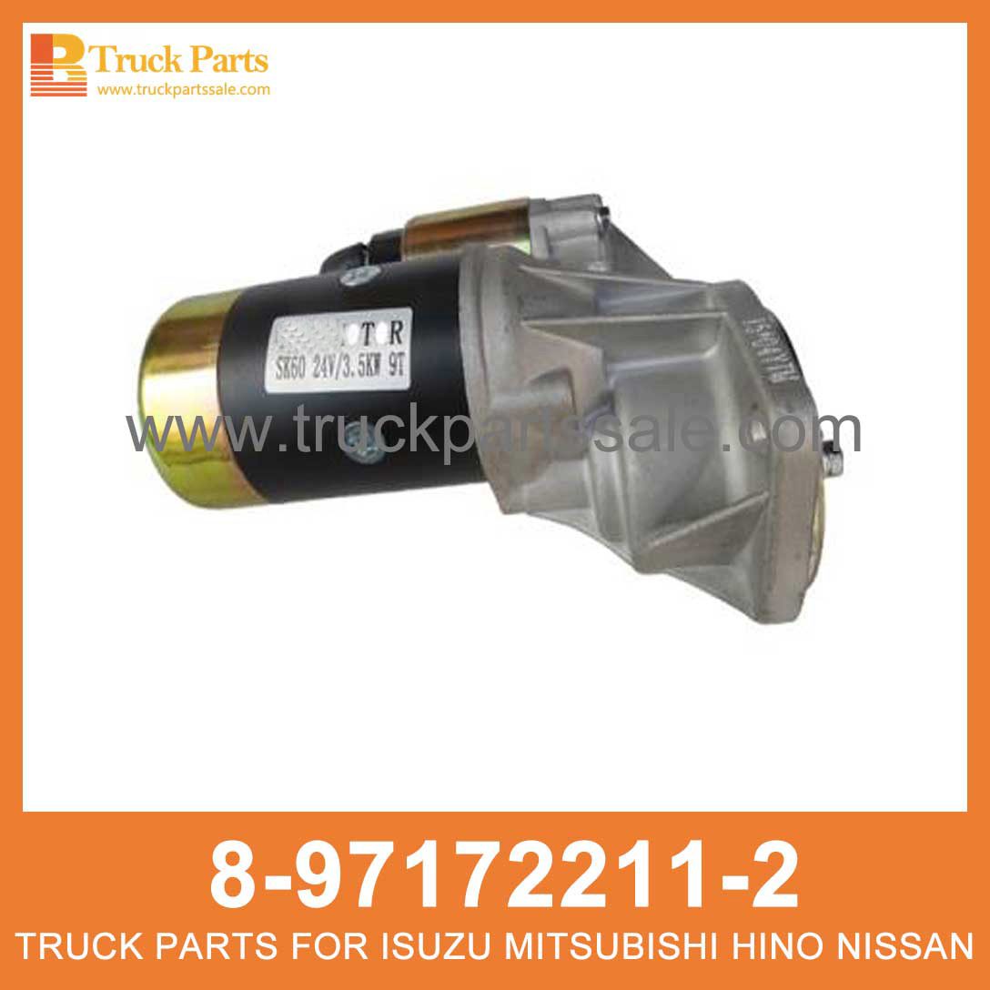 STARTER ASM 8-97172211-2 8-98222018-2 8971722112 8982220182 8-97172-211-2 8-98222-018-2 for ISUZU 4HG1 4HF1 4HK1 Entrante ASM