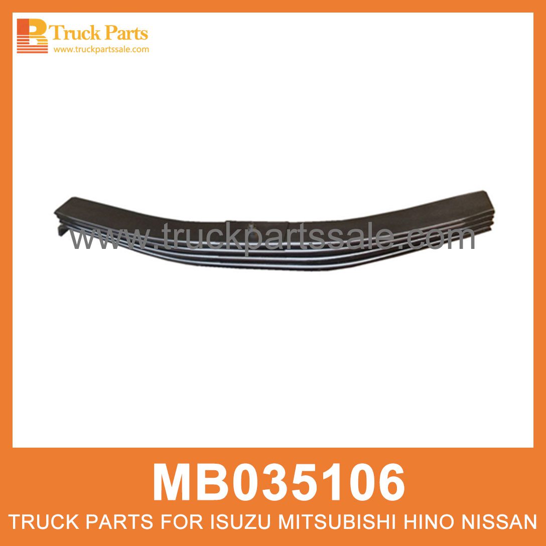 Spring Assembly Rear Suspension with Helper Leaf MB035106 for Mitsubishi truck Asamblea de resorte suspensi??n trasera con hoja auxiliar