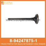 VALVE EXH 8-94247875-1 8942478751 8-94247-875-1 for ISUZU NKR55 4JB1 V??lvula exh Exh