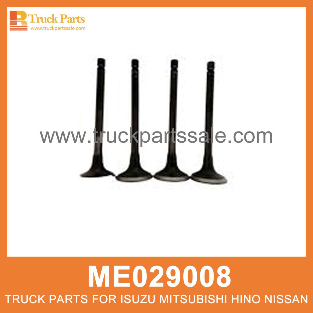 Valve Set Exhaust set of 4 pcs ME029008 for Mitsubishi truck Conjunto de escape de la v??lvula
