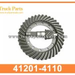 7X41 tractor front wheel crown and pinion gears 41201-4110 412014110 for HINO Tractor Corona de rueda delantera y engranajes de pi ??n