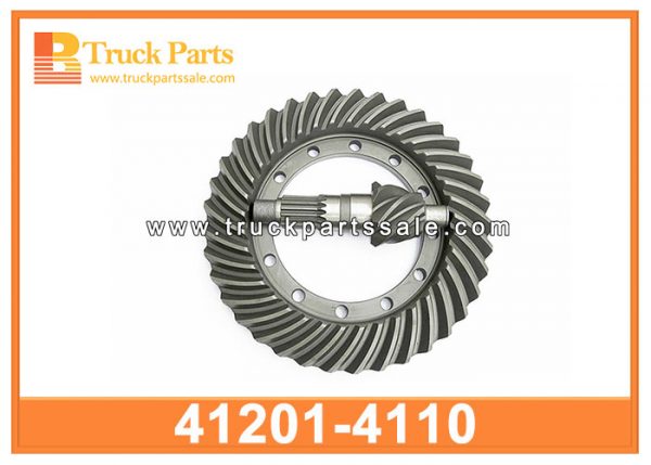 7X41 tractor front wheel crown and pinion gears 41201-4110 412014110 for HINO