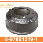 8 holes front truck brake drum 8-97081219-1 8970812191 8-97081-219-1 for ISUZU ELF tambor de freno de cami??n delantero