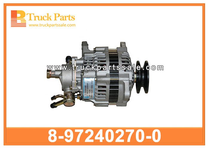Alternator 8-97240270-0 8-97240270-1 8-97240270-2 8972402700 8972402701 8972402702 8-97240-270-0 8-97240-270-1 8-97240-270-2 for ISUZU 4JH14KH1 600P Alternador