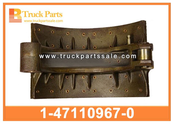 Brake Shoe 1-47110967-0 1471109670 1-47110-967-0 for ISUZU CXZ EXR FVR 6WF1 6HK1 Pastillas de frenos