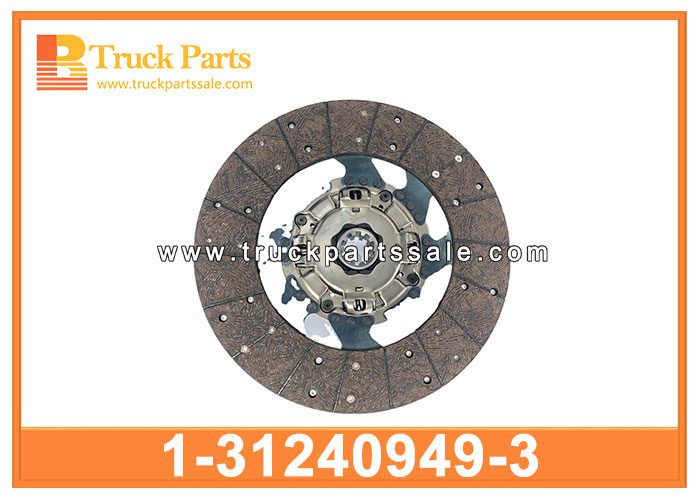 Clutch disc 1-31240949-3 1-31240-949-3 1312409493 for ISUZU FRR 4HK1 Disco de embrague