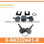 Cylinder Key Set Lock 8-94332441-0 8943324410 8-94332-441-0 for ISUZU NHR NKR 100P 4JB1 Bloqueo de la llave del cilindro