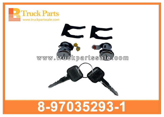 Cylinder Key Set Lock 8-97035293-1 8970352931 8-97035-293-1 for ISUZU NHR NKR 100P 4JB1 Bloqueo de la llave del cilindro