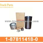 Cylinder Liner kit 1-87811418-0 1878114180 1-87811-418-0 for ISUZU NPR 4BG1 6BG1 Kit de revestimiento de cilindro