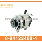 Generator or Alternator with vacuum pump 8-94122488-4 8-94128056-2 8-97187659-1 8941224884 8941280562 8971876591 8-94122-488-4 8-94128-056-2 8-97187-659-1 for ISUZU NKR NHR 4JA1 4JB1 Generador o alternador con bomba de vac??o