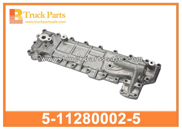 Oil Cooler Cover 5-11280002-5 8-97020037-2 5112800025 8970200372 5-11280-002-5 8-97020-037-2 for ISUZU NPR 4BE1 4BD1 4BD1T Cubierta de enfriador de aceite