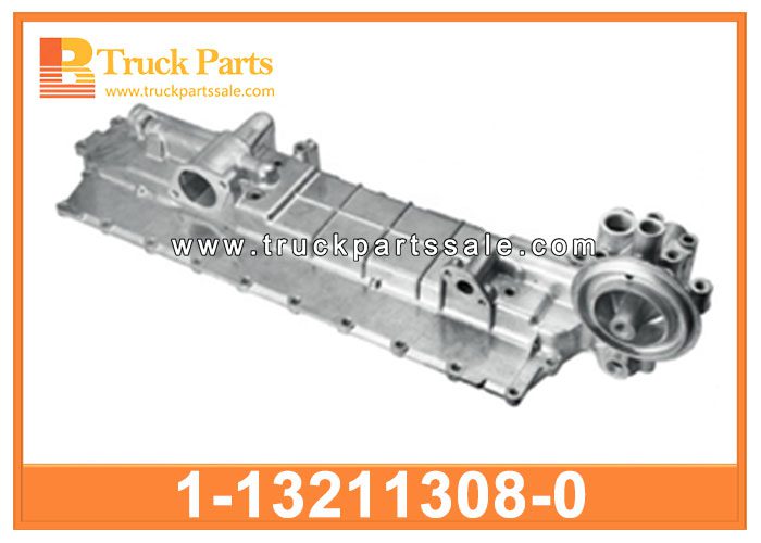 Oil cooler cover 1-13211308-0 1132113080 1-13211-308-0 for ISUZU FVR 6SD1 Cubierta de enfriador de aceite