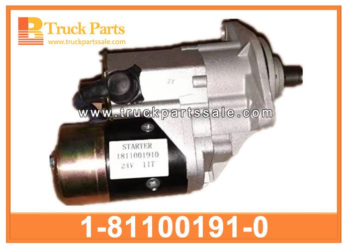 Starter Motor 1-81100191-0 1811001910 1-81100-191-0 for ISUZU FTR 6BD1T 6BG1 6BD1 Motor de arranque