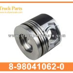 alfin piston with ring pin 8-98041062-0 8980410620 8-98041-062-0 for ISUZU NQR 700P LT134 ELF 4HK1 pist??n Alfin con alfiler de anillo