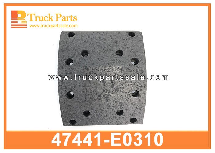 brake lining front 47441-E0310 47441E0310 for HINO 700 E13C romper el forro
