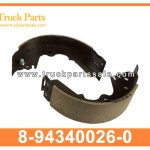brake shoe 8-94340026-0 8943400260 8-94340-026-0 for ISUZU TFR UCR pastillas de frenos