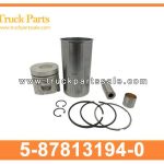 cylinder liner kit 5-87813194-0 5878131940 5-87813-194-0 for ISUZU 100P-T kit de revestimiento de cilindro