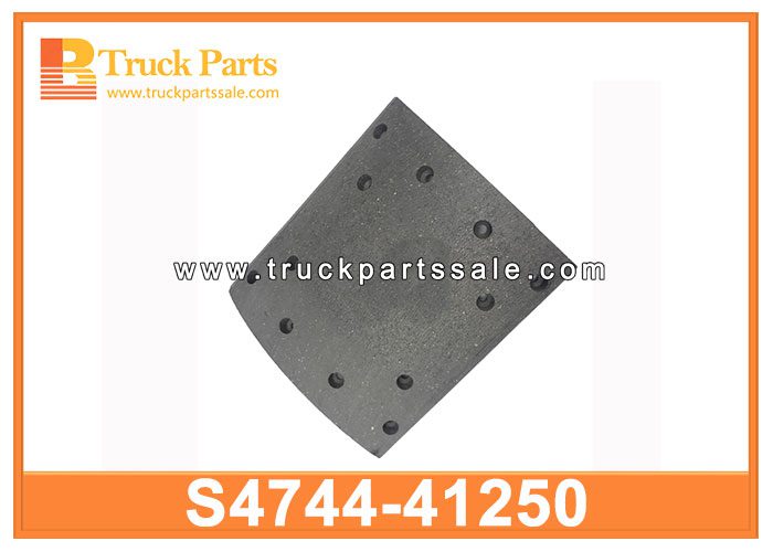 front brake lining S4744-41250 S474441250 for HINO 700 P11C revestimiento del freno delantero