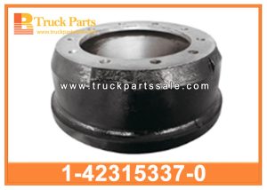 mixer truck dump truck brake drum front 1-42315337-0 1423153370 1-42315-337-0 for ISUZU GIGA CXZ 10PE1 tambor de freno de camión طبلة الفرامل شاحنة