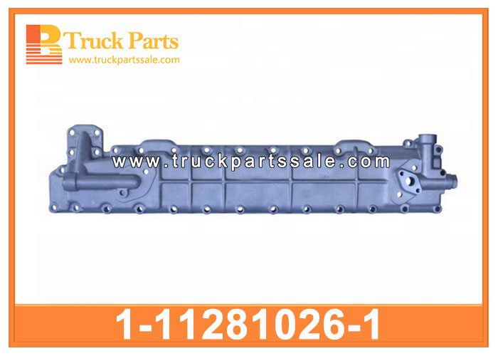 oil cooler cover 1-11281026-1 1112810261 1-11281-026-1 for ISUZU FSR 6BB1 6BD1 cubierta de enfriador de aceite