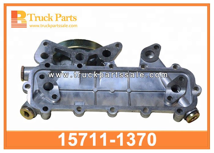oil cooler cover 15711-1370 157111370 for HINO 300 W04D old model W04D cubierta de enfriador de aceite