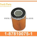oil filter 1-87810075-1 1878100751 1-87810-075-1 for ISUZU FSR 6BD1 filtro de aceite