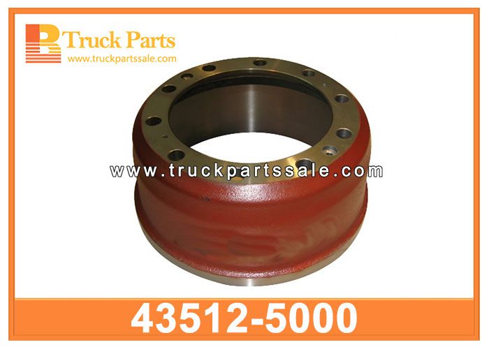 rear brake drum 43512-5000 435125000 for HINO 700 truck tambor de freno trasero