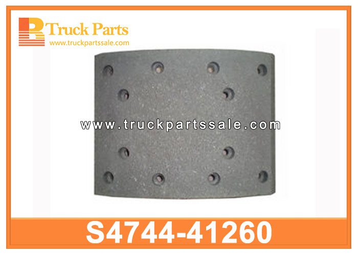 rear brake lining S4744-41260 S474441260 for HINO 700 series Profia Model P11C revestimiento del freno trasero
