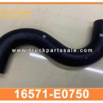 upper radiator hose 16571-E0750 16571E0750 for HINO 700 P11C E13C SH1E SS1E manguera del radiador superior